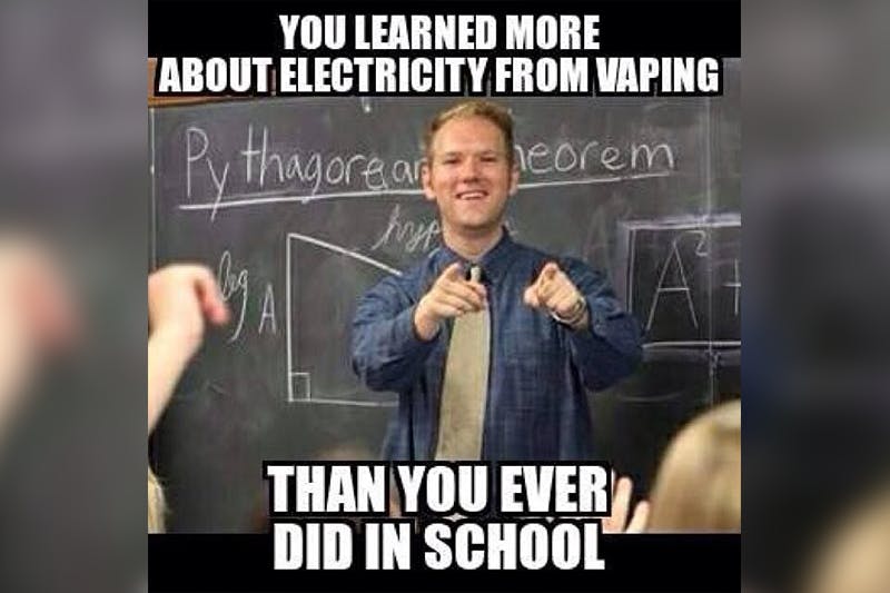 learn about electricity from vaping meme