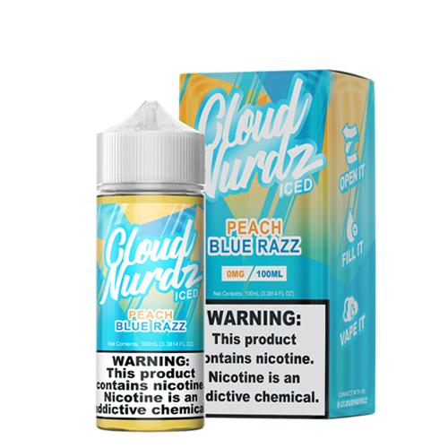 Cloud Nurdz Peach Blue Razz ICED 100ml Vape Juice