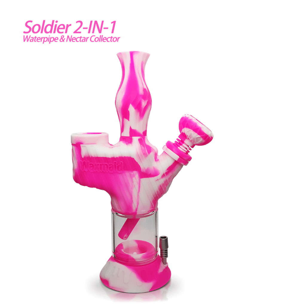 Soldier 2 IN 1 Waterpipe Nectar Collector Cream Pink 02