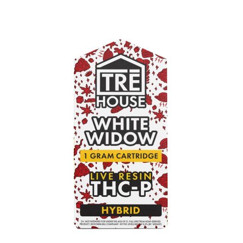 Live Resin THC-P Vape Cartridge + D8 – White Widow – Hybrid 1g – TRĒ House