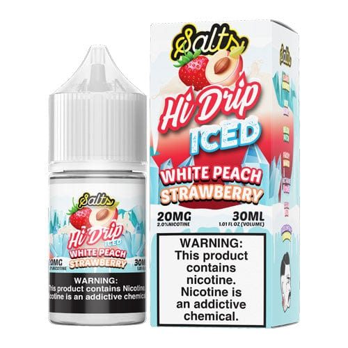 Hi-Drip Iced White Peach Strawberry 30ml Nic Salt Vape Juice