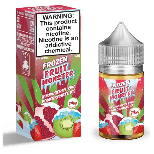 Strawberry Kiwi Pomegranate Ice 30ml Nic Salt Vape Juice – Frozen Fruit Monster